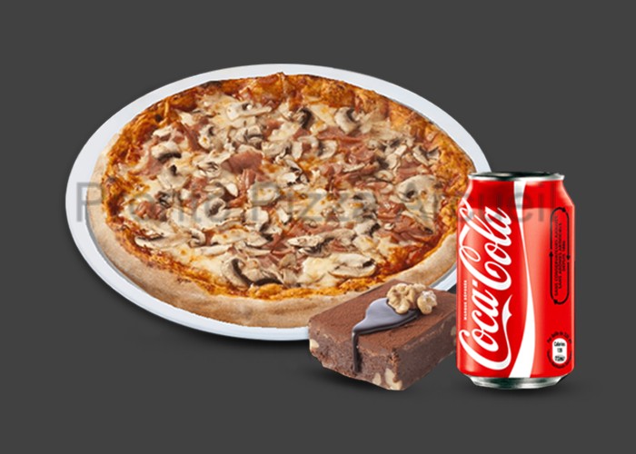 1 Pizza junior au choix<br>
+ 1 Dessert au choix<br>
+ 1 Boisson 33cl au choix.