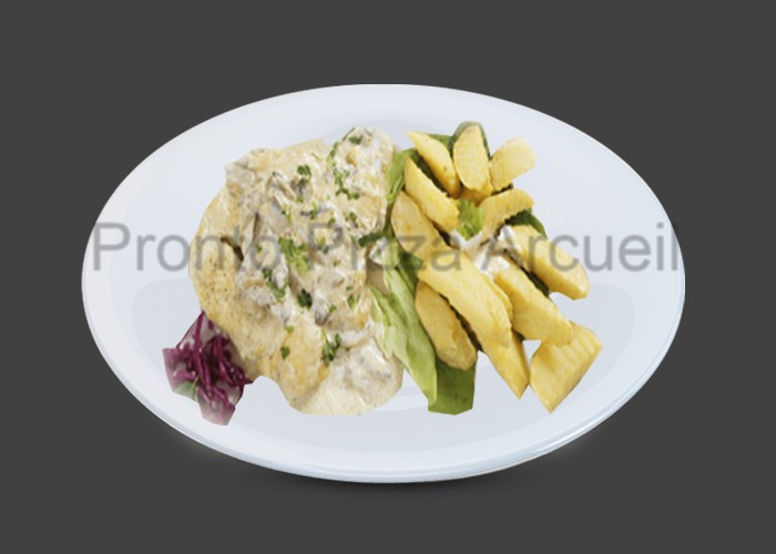 Crme frache, gorgonzola 
+ Garniture au choix.